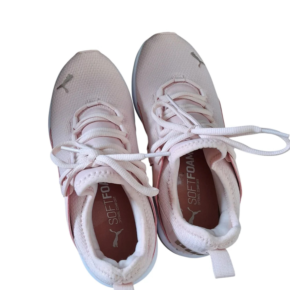 Puma Kids Soft Foam Pink Sneakers